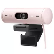 Logitech Webcam BRIO 500, Full HD, 4x zoom, RightLight 4 s HDR, roza, USB-C