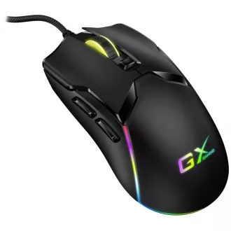 Genius GX Gaming Scorpion M700, Miška, igralna, žična, optična, 800-7200DPI, 6 gumbov, RGB osvetlitev, USB, črna