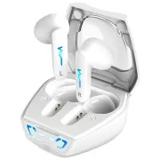 Genius HS-M920BT, slušalke, brezžične, v ušesih, mikrofon, 4 ure, osvetlitev LED, Bluetooth, USB-C, bela