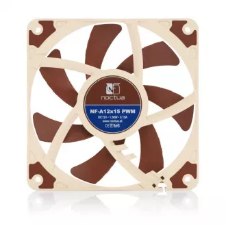 Noctua NF-A12x15-PWM, 120x120x15 mm, 4-pin, 1850 vrtljajev na minuto