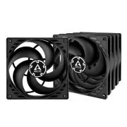 Arctic P14, 140x140x25 mm, komplet 5 ventilatorjev, črn, 3-pinski