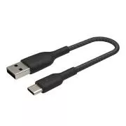 Belkin BOOST CHARGE™ USB-C/USB-A kabel, 15 cm, črn - vzdržljiv