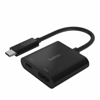 Belkin adapter USB-C na HDMI   60W napajalnik, črn
