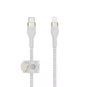 Belkin BOOST CHARGE™ kabel Lightning/USB-C, 3 m, bel - vzdržljiv PRO Flex