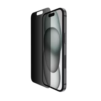 Belkin SCREENFORCE™ TemperedGlass Privacy Anti-Microbial zaščitno steklo za iPhone 15 / 14 Pro