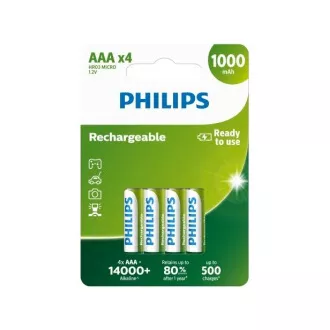 Philips akumulatorske baterije AAA 1000mAh, NiMH - 4 kosi