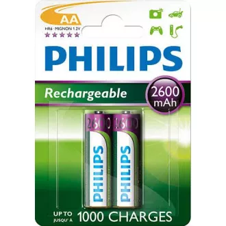 Philips akumulatorske baterije AA 2600mAh, NiMH - 2 kosa Philips akumulatorske baterije AA 2600mAh, NiMH - 2 kosa