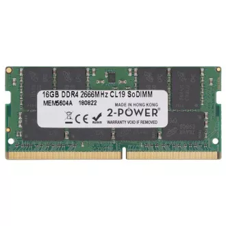2-Power 16GB PC4-21300S 2666MHz DDR4 CL19 Non-ECC SoDIMM 2Rx8 (doživljenjska garancija) 2-Power 16GB PC4-21300S 2666MHz DDR4 CL19 Non-ECC SoDIMM 2Rx8 (doživljenjska garancija)
