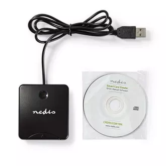 Nedis CRDRU2SM1BK - Čitalnik pametnih kartic (ID, eCard), USB 2.0 Nedis CRDRU2SM1BK - Čitalnik pametnih kartic (ID, eCard), USB 2.0