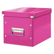 LEITZ Kvadratna škatla Click&Store, velikost M (A5), roza