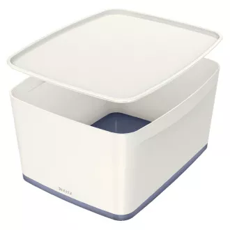 LEITZ Škatla za shranjevanje s pokrovom MyBox, velikost L, bela/siva LEITZ Škatla za shranjevanje s pokrovom MyBox, velikost L, bela/siva