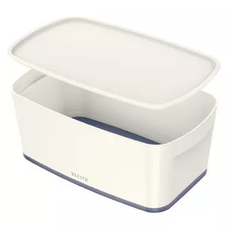 LEITZ Škatla za shranjevanje s pokrovom MyBox, velikost S, bela/siva LEITZ Škatla za shranjevanje s pokrovom MyBox, velikost S, bela/siva
