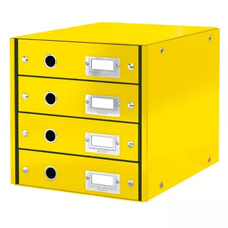 LEITZ Click&Store predal, 4 predali, rumena barva LEITZ Click&Store predal, 4 predali, rumena barva