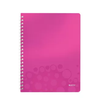 LEITZ beležnica WOW A4, PP, črtasta, roza LEITZ beležnica WOW A4, PP, črtasta, roza
