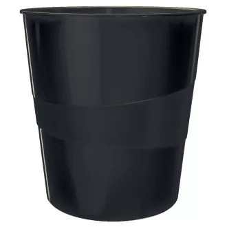 LEITZ Koš za odpadke WOW, črn