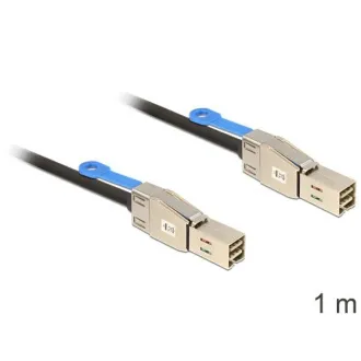 Delock Kabel Mini SAS HD x 4 SFF 8644 moški > Mini SAS HD x 4 SFF 8644 moški 1 m Delock Kabel Mini SAS HD x 4 SFF 8644 moški > Mini SAS HD x 4 SFF 8644 moški 1 m