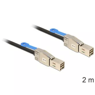 Delock Kabel Mini SAS HD x 4 SFF 8644 moški > Mini SAS HD x 4 SFF 8644 moški 2 m
