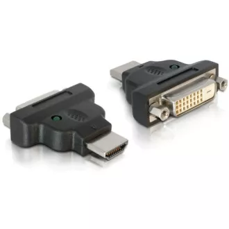 Delock Adapter HDMI moški > DVI-25pin ženski z LED