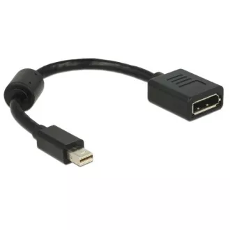 Delock adapter mini Displayport moški > Displayport ženski, črn Delock adapter mini Displayport moški > Displayport ženski, črn