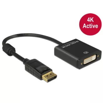 Delock Displayport 1.2 moški > DVI ženski 4K aktiven črn