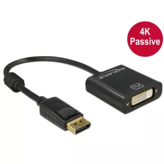 Delock Displayport 1.2 moški > DVI ženski 4K pasivni črn