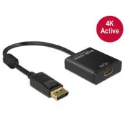 Delock Displayport 1.2 moški > HDMI ženski 4K aktiven črn