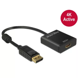 Delock Displayport 1.2 moški > HDMI ženski 4K aktiven črn
