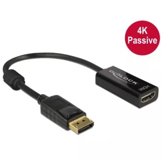 Delock Displayport 1.2 moški > HDMI ženski 4K pasivni črn