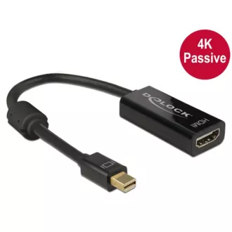 Delock Adapter mini Displayport 1.2 moški in HDMI ženski 4K pasivni črn Delock Adapter mini Displayport 1.2 moški in HDMI ženski 4K pasivni črn