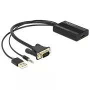 Delock Adapter VGA na HDMI z zvokom