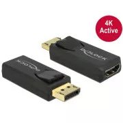 Delock Displayport 1.2 moški > HDMI ženski 4K aktiven črn