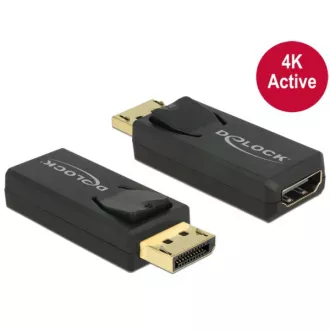 Delock Displayport 1.2 moški > HDMI ženski 4K aktiven črn