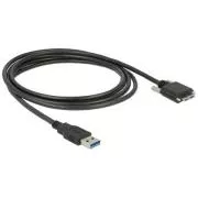 Delock kabel USB 3.0 tip A moški > USB 3.0 tip Micro-B moški z vijaki 1m