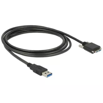 Delock kabel USB 3.0 tip A moški > USB 3.0 tip Micro-B moški z vijaki 1m