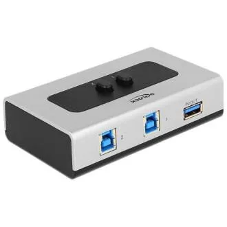 Delock USB 3.0 stikalo z 2 vrati, ročno upravljano, dvosmerno Delock USB 3.0 stikalo z 2 vrati, ročno upravljano, dvosmerno