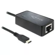 Delock adapter SuperSpeed USB (USB 3.1, Gen 1) z moškim USB Type-C™ in Gigabit LAN 10/100/1000 Mb/s