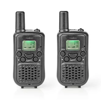 Nedis WLTK0500BK - Oddajnik | Doseg do 5 km | 8 kanalov | PTT / VOX | Do 2,5 ure | 2 kosa | Črna Nedis WLTK0500BK - Oddajnik | Doseg do 5 km | 8 kanalov | PTT / VOX | Do 2,5 ure | 2 kosa | Črna