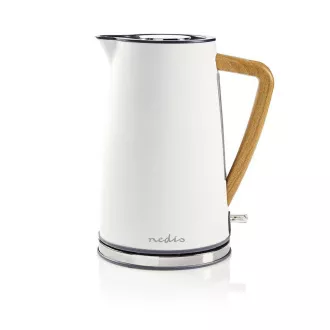Nedis KAWK510EWT - Kuhalnik | 1,7 L | Soft-Touch | Bela