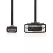 Nedis CCGB34800BK30 - Kabel HDMI - DVI | Priključek HDMI - DVI-D 24 1-pinski vtič | 3 m | Črna