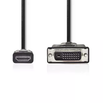 Nedis CCGB34800BK30 - Kabel HDMI - DVI | Priključek HDMI - DVI-D 24 1-pinski vtič | 3 m | Črna