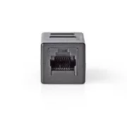 Nedis CCGB89010BK - Omrežni adapter Cat 6 | Vtičnica RJ45 (8P8C) - Vtičnica RJ45 (8P8C) | Črna