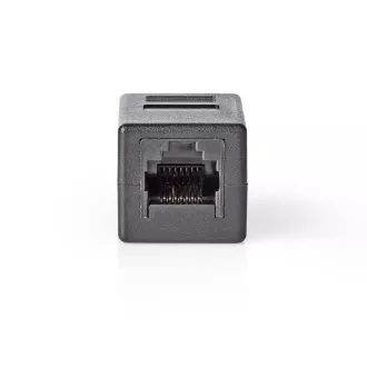 Nedis CCGB89010BK - Omrežni adapter Cat 6 | Vtičnica RJ45 (8P8C) - Vtičnica RJ45 (8P8C) | Črna