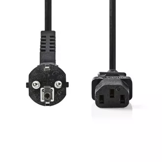 Nedis CEGB10000BK20 - Napajalni kabel | Schuko kotni vtič - IEC-320-C13 | 2 m | Črna