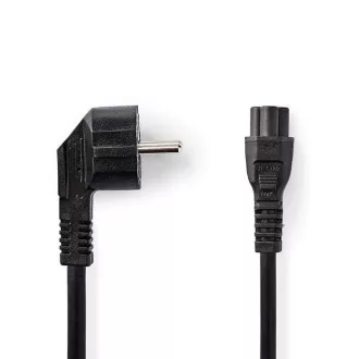 Nedis CEGB10100BK20 - Napajalni kabel | Schuko kotni vtič - IEC-320-C5 | 2 m | Črna