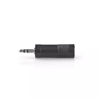 Nedis CAGB22935BK - Stereo avdio adapter | 3,5 mm vtič - 6,35 mm vtič | Črna