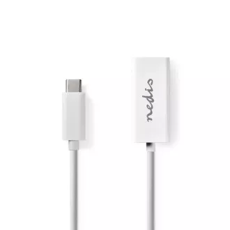 Nedis CCGB64950WT02 - Omrežni adapter USB | USB 3.2 Gen 1 | 1000 Mb/s | Vtič USB-C™ | Vtičnica RJ45 | 0,20 m | Bela