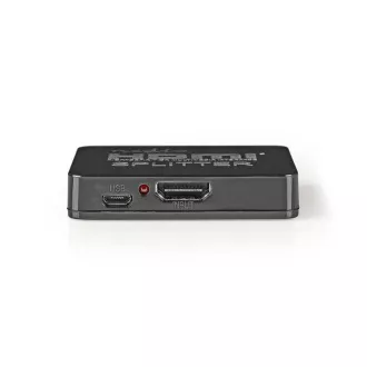 Nedis VSPL34002BK- Hub HDMI | 2 vhodna vrata | Vhod HDMI™ | 2x izhod HDMI™ | 4K@30Hz | 2,25 Gbps | Črna