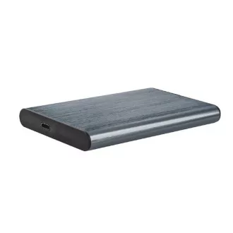 Gembird Zunanji 2,5-palčni prostor za disk, USB 3.1, Type-C, brušeni aluminij, siva