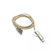 Crono USB 2.0/ micro USB   Lightning kabel, 1 m, zlat