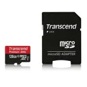 Pomnilniška kartica Transcend 128 GB microSDXC UHS-I 400x Premium (razred 10) (z adapterjem)